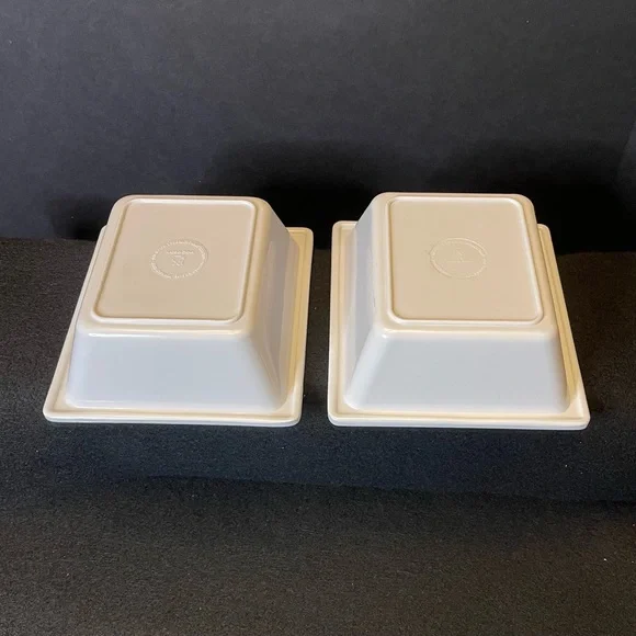 2 Snowman Snack Rectangle Bowls 6 x 5.25 Inches - Picture 12 of 16